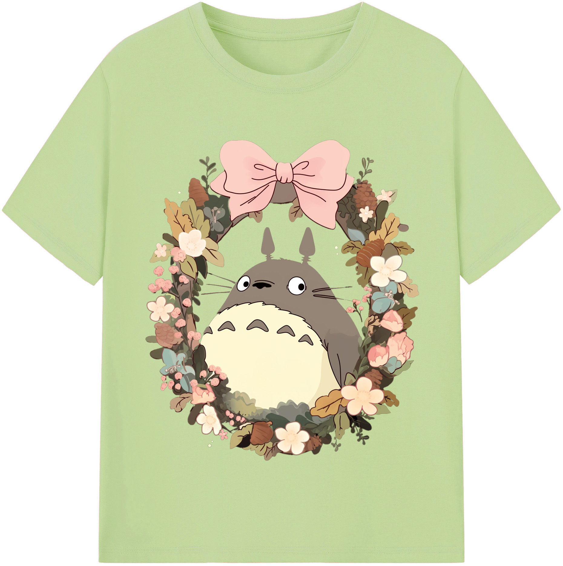 （画像用） となりのトトロ 草壁メイ 草壁サツキ My Neighbor Totoro Satsuki Kusakabe Mei Kusakabe 綿100％半袖Tシャツ（フロントプリント）